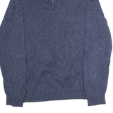 CALVIN KLEIN JEANS Mens Jumper Blue 1/4 Zip Tight Knit XL