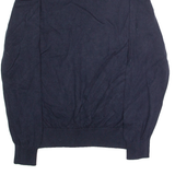 TOMMY HILFIGER Mens Jumper Blue V-Neck Tight Knit L