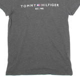 TOMMY HILFIGER Womens T-Shirt Grey XS
