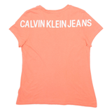 CALVIN KLEIN JEANS Womens T-Shirt Pink XL