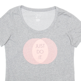NIKE Womens T-Shirt Grey S