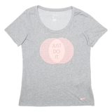 NIKE Womens T-Shirt Grey S