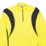 BRICKIES Cycling Mens Jersey Yellow Long Sleeve 1/4 Zip XL