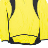 BRICKIES Cycling Mens Jersey Yellow Long Sleeve 1/4 Zip XL