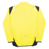 BRICKIES Cycling Mens Jersey Yellow Long Sleeve 1/4 Zip XL
