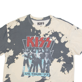 KISS Tie-Dye Womens Band T-Shirt Beige XL