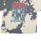 KISS Tie-Dye Womens Band T-Shirt Beige XL