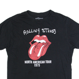 THE ROLLING STONES North America Tour Mens Band T-Shirt Black XL