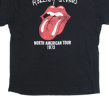 THE ROLLING STONES North America Tour Mens Band T-Shirt Black XL