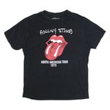 THE ROLLING STONES North America Tour Mens Band T-Shirt Black XL