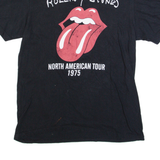 THE ROLLING STONES North America Tour Mens Band T-Shirt Black M