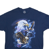 DOM Eagle Mens T-Shirt Blue USA XL