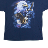 DOM Eagle Mens T-Shirt Blue USA XL