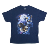DOM Eagle Mens T-Shirt Blue USA XL