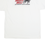 HANES Mighty Mule Mens T-Shirt White USA L