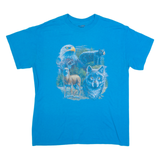 GILDAN Animals Mens T-Shirt Blue USA M