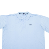 UMBRO Mens Polo Shirt Blue Striped 2XL