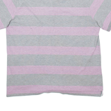 CHAMPION Mens Polo Shirt Grey Striped L