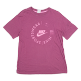 NIKE Womens T-Shirt Pink XS