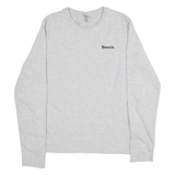 BENCH Mens T-Shirt Grey Long Sleeve L