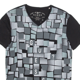 GUESS Womens T-Shirt Grey V-Neck S