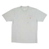 CARHARTT Tall Mens T-Shirt Grey Crew Neck L