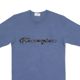 CHAMPION Mens T-Shirt Blue Crew Neck S