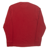 TOMMY HILFIGER Mens T-Shirt Red Long Sleeve M