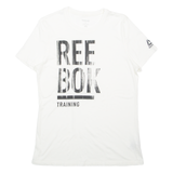 REEBOK Womens T-Shirt Cream L