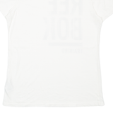 REEBOK Womens T-Shirt Cream L