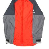 ADIDAS Mens Rain Jacket Red Hooded Colourblock S