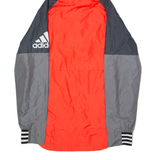 ADIDAS Mens Rain Jacket Red Hooded Colourblock S