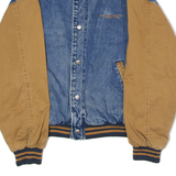 DUBROOKE Appleton Papers Inc Mens Bomber Jacket Blue 90s USA L