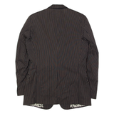JUST CAVALLI Mens Blazer Jacket Brown Pinstripe M