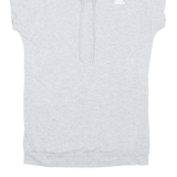 ADIDAS Drawstrings Womens T-Shirt Grey UK 8