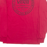 VANS Mens T-Shirt Red Long Sleeve S