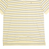 TOMMY HILFIGER Mens Polo Shirt Yellow Striped 2XL