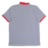 CALVIN KLEIN Mens Polo Shirt Black Striped M