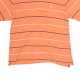 NAUTICA Mens Polo Shirt Pink Striped M