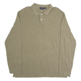 NAUTICA Mens Polo Shirt Green Long Sleeve XL