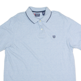 CHAPS Mens Polo Shirt Blue Striped L