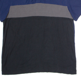 CALVIN KLEIN Mens Polo Shirt Blue Striped L