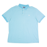CHAPS Mens Polo Shirt Blue Striped 2XL