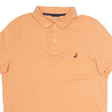 NAUTICA Slim Fit Mens Polo Shirt Orange L