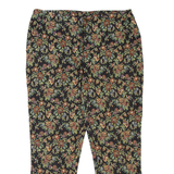 TOP SHOP Floral Womens Trousers Black Regular Tapered W28 L23