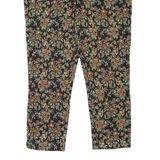 TOP SHOP Floral Womens Trousers Black Regular Tapered W28 L23