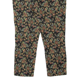 TOP SHOP Floral Womens Trousers Black Regular Tapered W28 L23