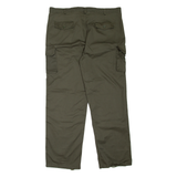 BLUE RIVER Cargo Mens Trousers Green Relaxed Tapered W42 L32
