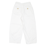 BENETTON Womens Trousers White Relaxed Tapered W24 L22