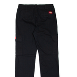 DICKIES Cargo Workwear Womens Trousers Black Slim Straight W29 L30